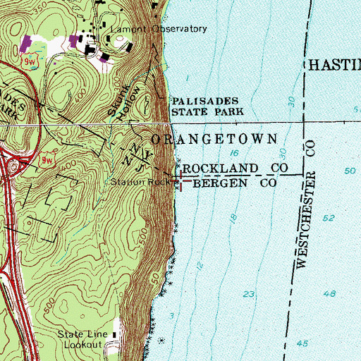 Topographic Map of Station Rock, NJ