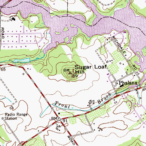 Topographic Map of Sugar Loaf Hill, NJ