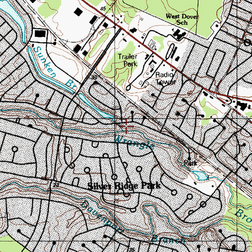 Topographic Map of Sunken Branch, NJ