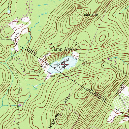 Topographic Map of Surprise Lake, NJ