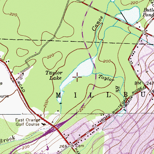 Topographic Map of Taylor Lake, NJ