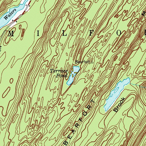 Topographic Map of Terrace Pond, NJ