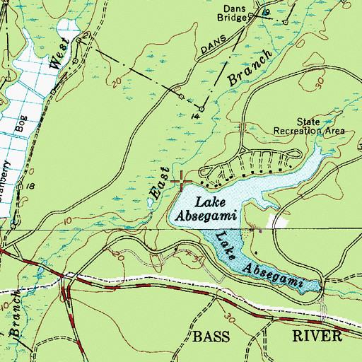 Topographic Map of Tommys Branch, NJ