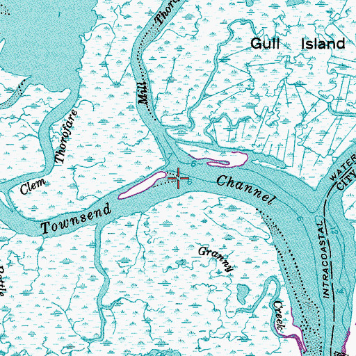 Topographic Map of Townsend Channel, NJ