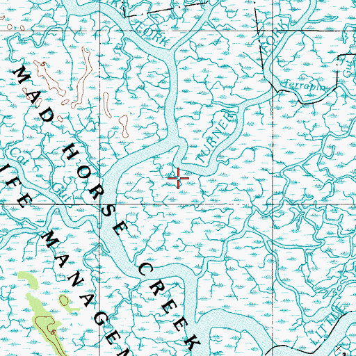 Topographic Map of Turner Fork, NJ