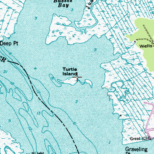 Topographic Map of Turtle Island, NJ