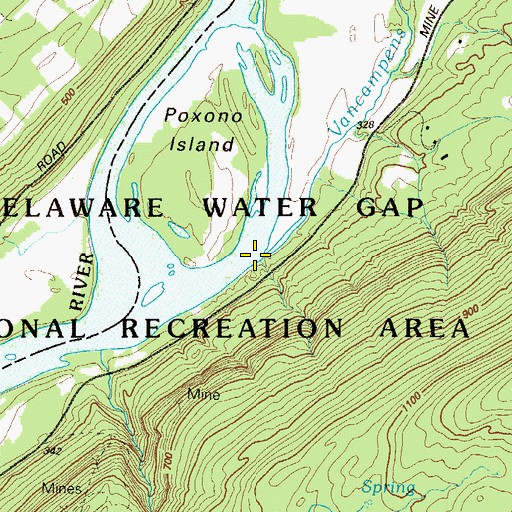 Topographic Map of Vancampens Brook, NJ