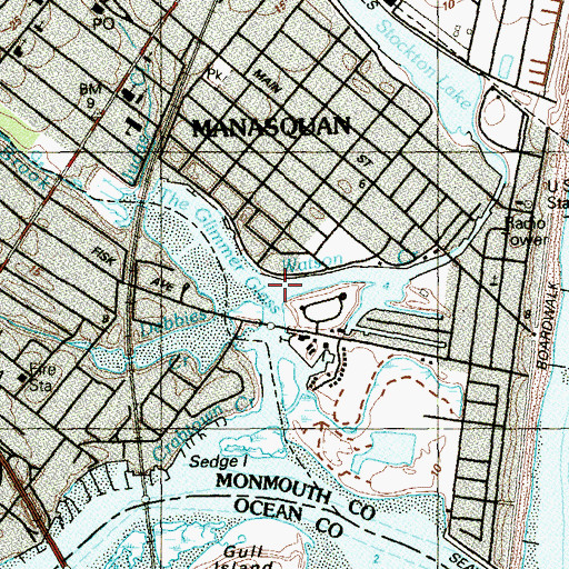 Topographic Map of Watson Creek, NJ