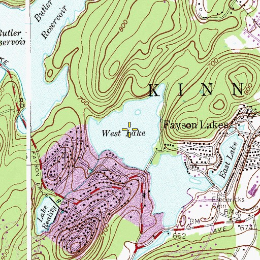 Topographic Map of West Lake, NJ