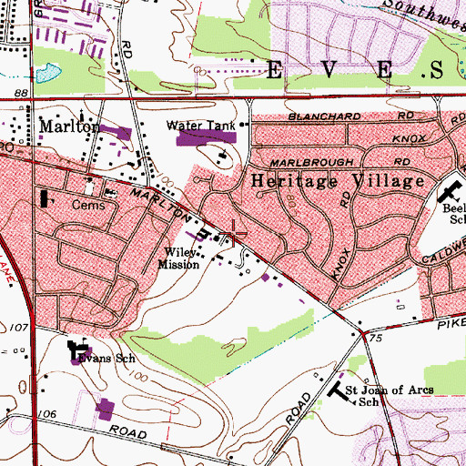 Topographic Map of Wiley Mission, NJ