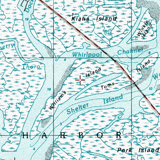 Topographic Map of Williams Island, NJ