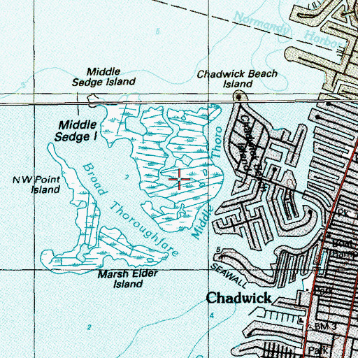Topographic Map of Middle Sedge, NJ