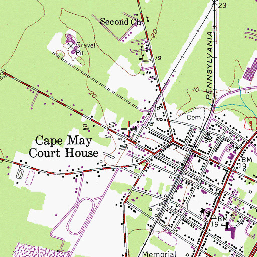 Topographic Map of Township of Middle, NJ