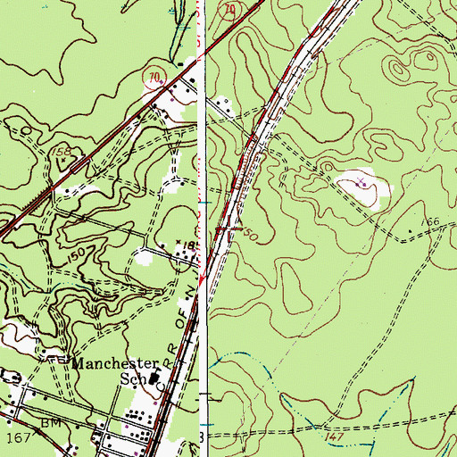 Topographic Map of Township of Manchester, NJ