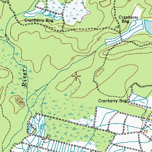 Topographic Map of Township of Tabernacle, NJ
