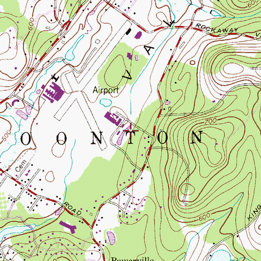 Topographic Map of Township of Boonton, NJ