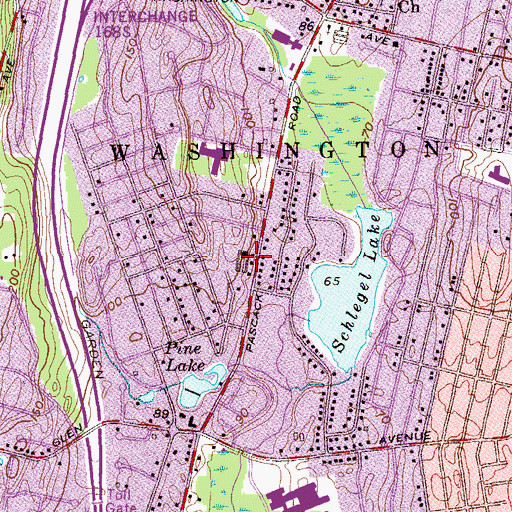 Topographic Map of Township of Washington, NJ
