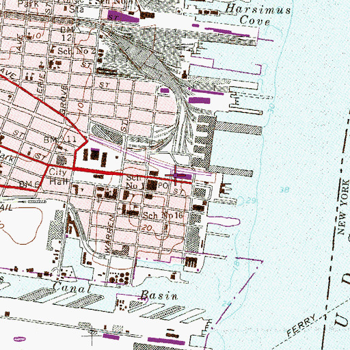 Topographic Map of Rollins Jersey City Helistop, NJ