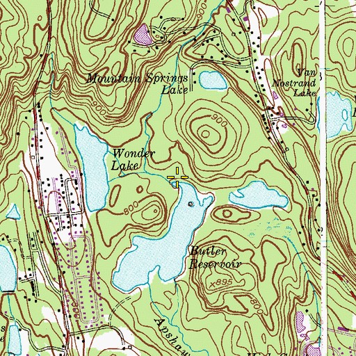 Topographic Map of Matthews Brook, NJ