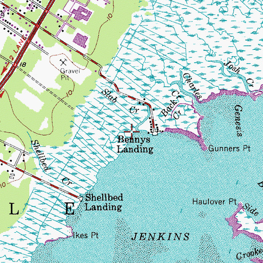 Topographic Map of Rachael Creek, NJ