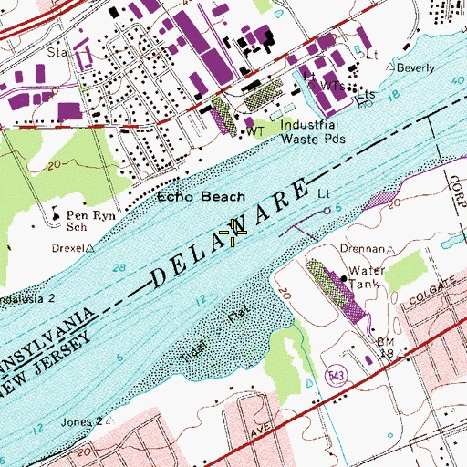 Topographic Map of Enterprise Range, NJ
