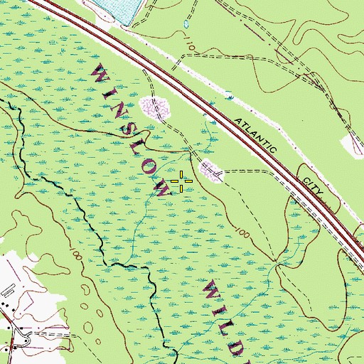 Topographic Map of Winslow Fish and Wildlife Management Area, NJ