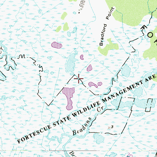 Topographic Map of Fortescue Fish and Wildlife Management Area, NJ