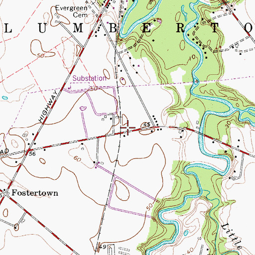 Topographic Map of Foster Station, NJ