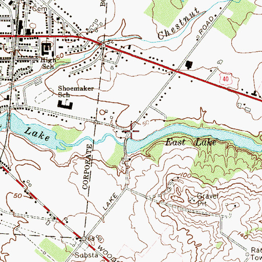 Topographic Map of East Lake, NJ