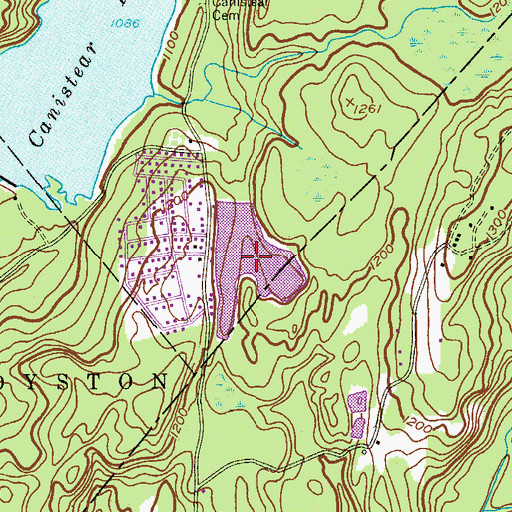 Topographic Map of Cliffwood Lake, NJ