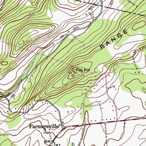 Topographic Map of Fox Hill, NJ