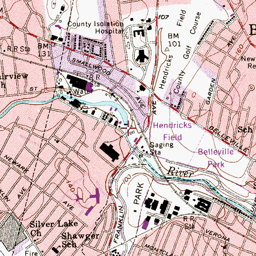 Topographic Map of Hendricks Pond, NJ