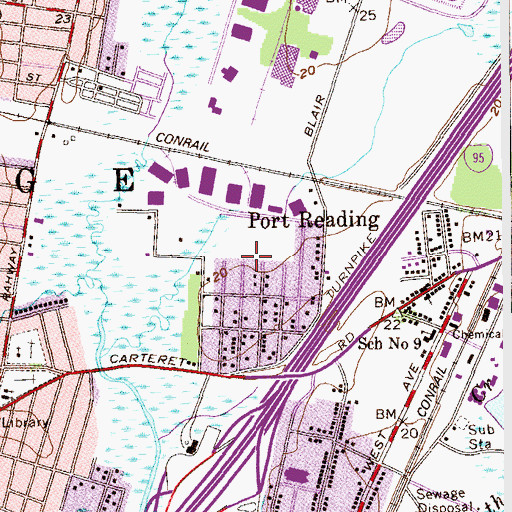 Topographic Map of Boynton Park, NJ