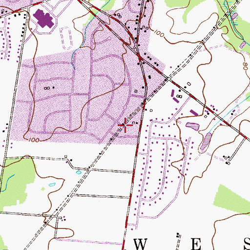 Topographic Map of Princeton Estates, NJ