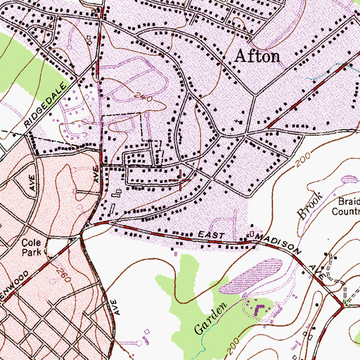 Topographic Map of Rosedale Village, NJ