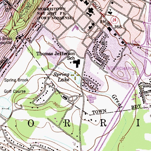 Topographic Map of Foote Park, NJ