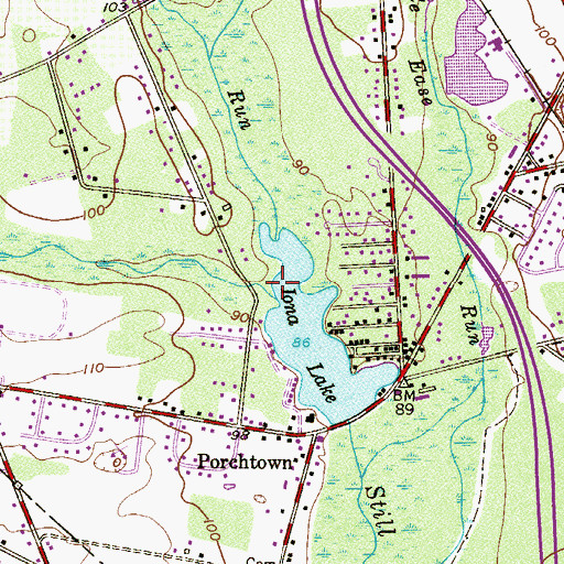 Topographic Map of Ellwell Branch, NJ