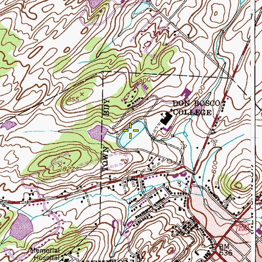Topographic Map of Hortons Pond, NJ
