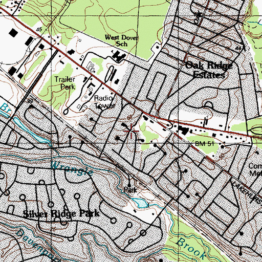 Topographic Map of Suburban Park, NJ