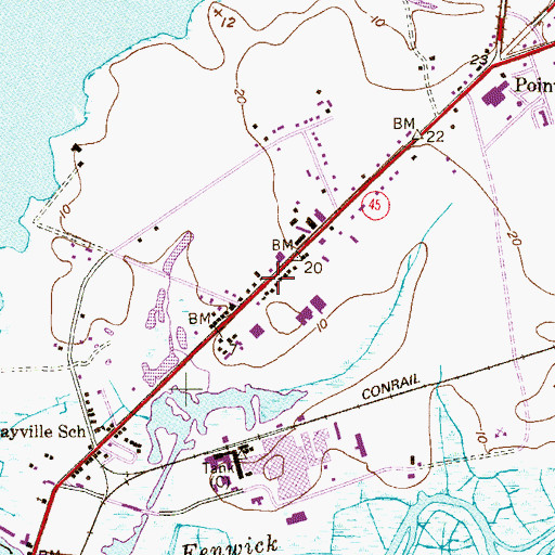 Topographic Map of Mannington Mills, NJ