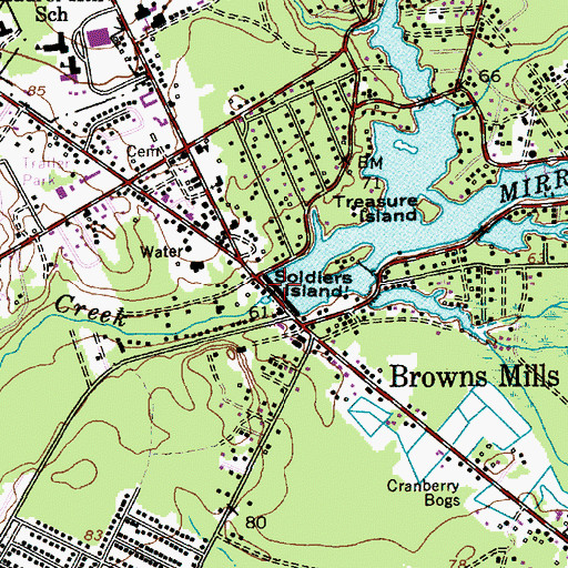 Topographic Map of Mirror Lake Dam, NJ