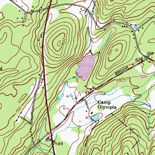 Topographic Map of Lake Robert Rooke Dam, NJ