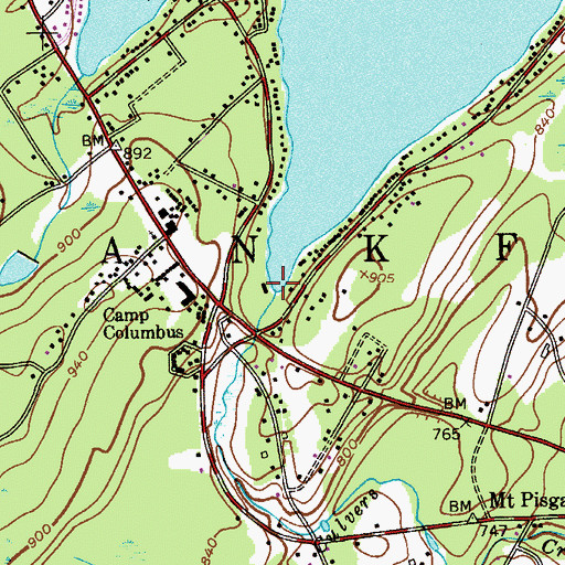 Topographic Map of Culvers Lake Dam, NJ