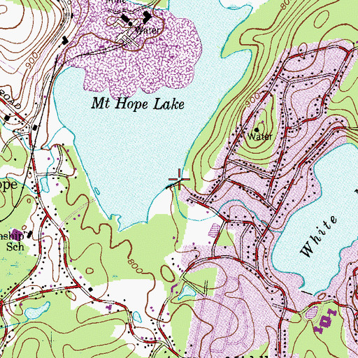 Topographic Map of Mount Hope Lake Dam, NJ