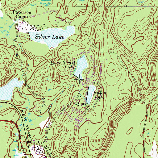 Topographic Map of Deer Trail Lake Dam, NJ