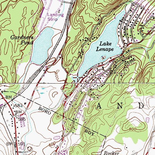 Topographic Map of Lake Lenape Dam, NJ