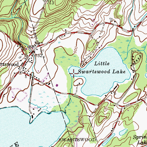 Topographic Map of Little Swartswood Lake Dam, NJ