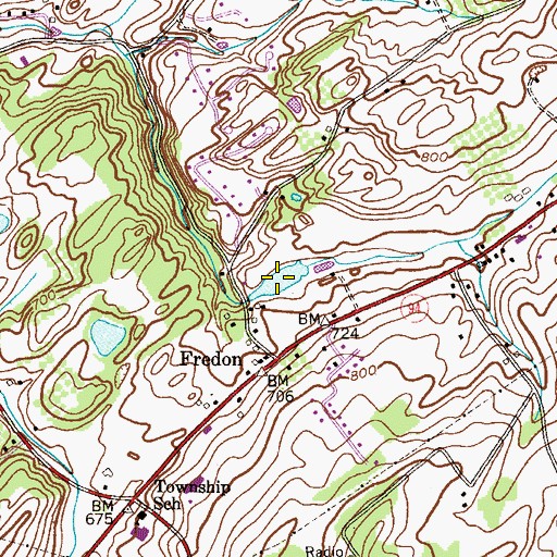 Topographic Map of Headleys Pond, NJ
