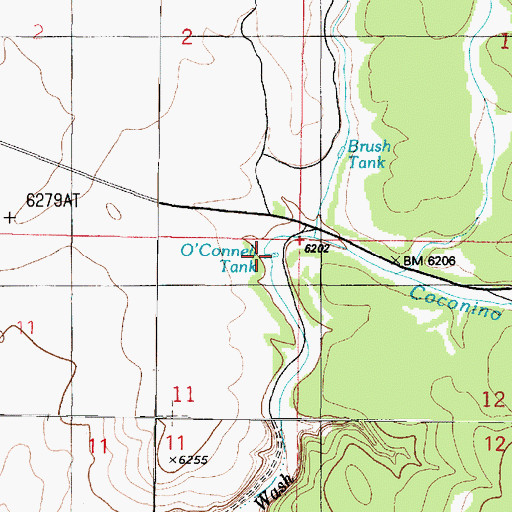 Topographic Map of O'Connell Tank, AZ