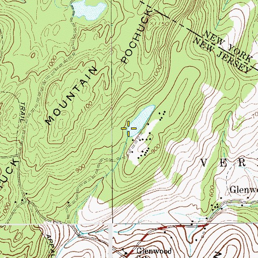 Topographic Map of Denton Clark Estate Dam, NJ